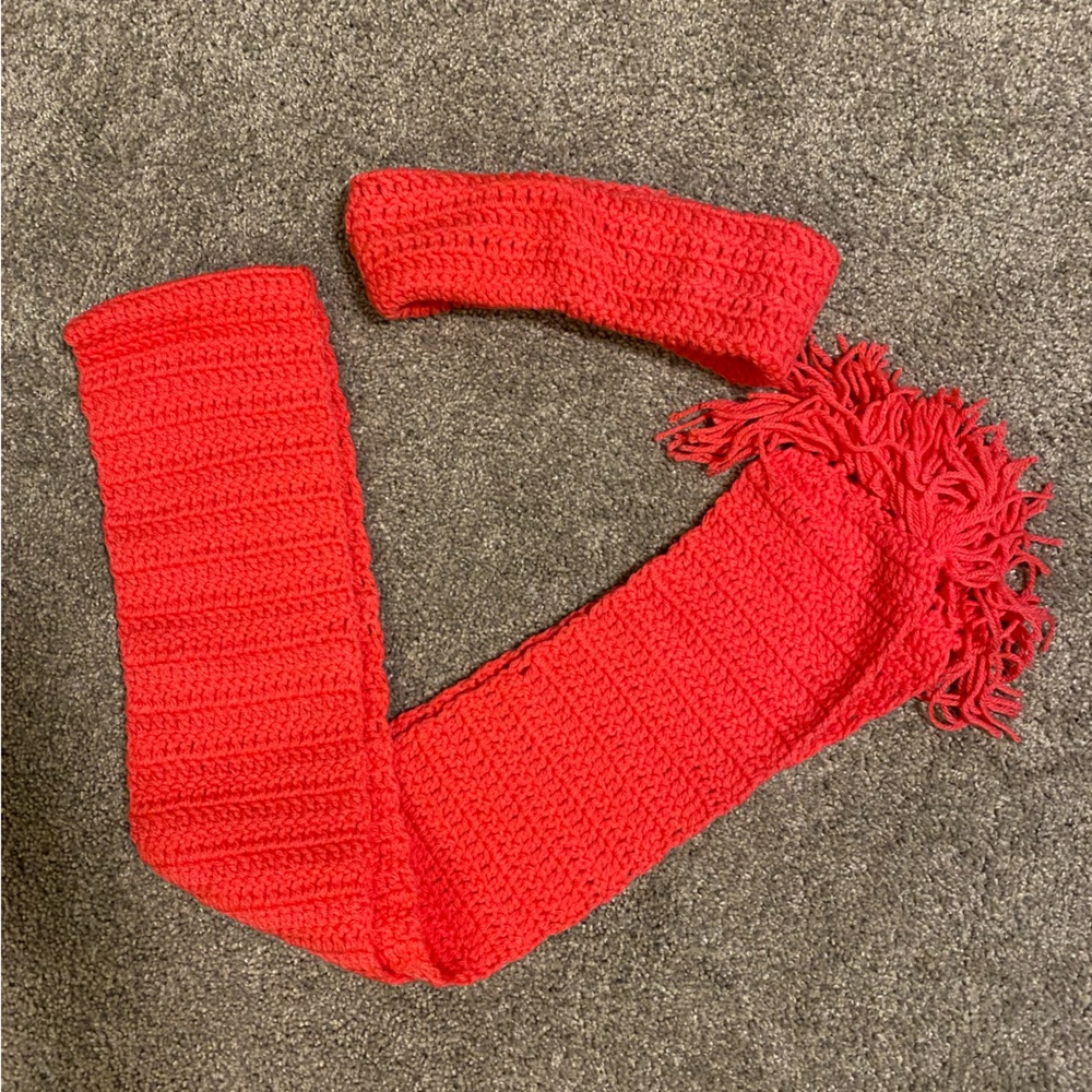 Handmade knitted Pink Head/Ear warmer and scarf